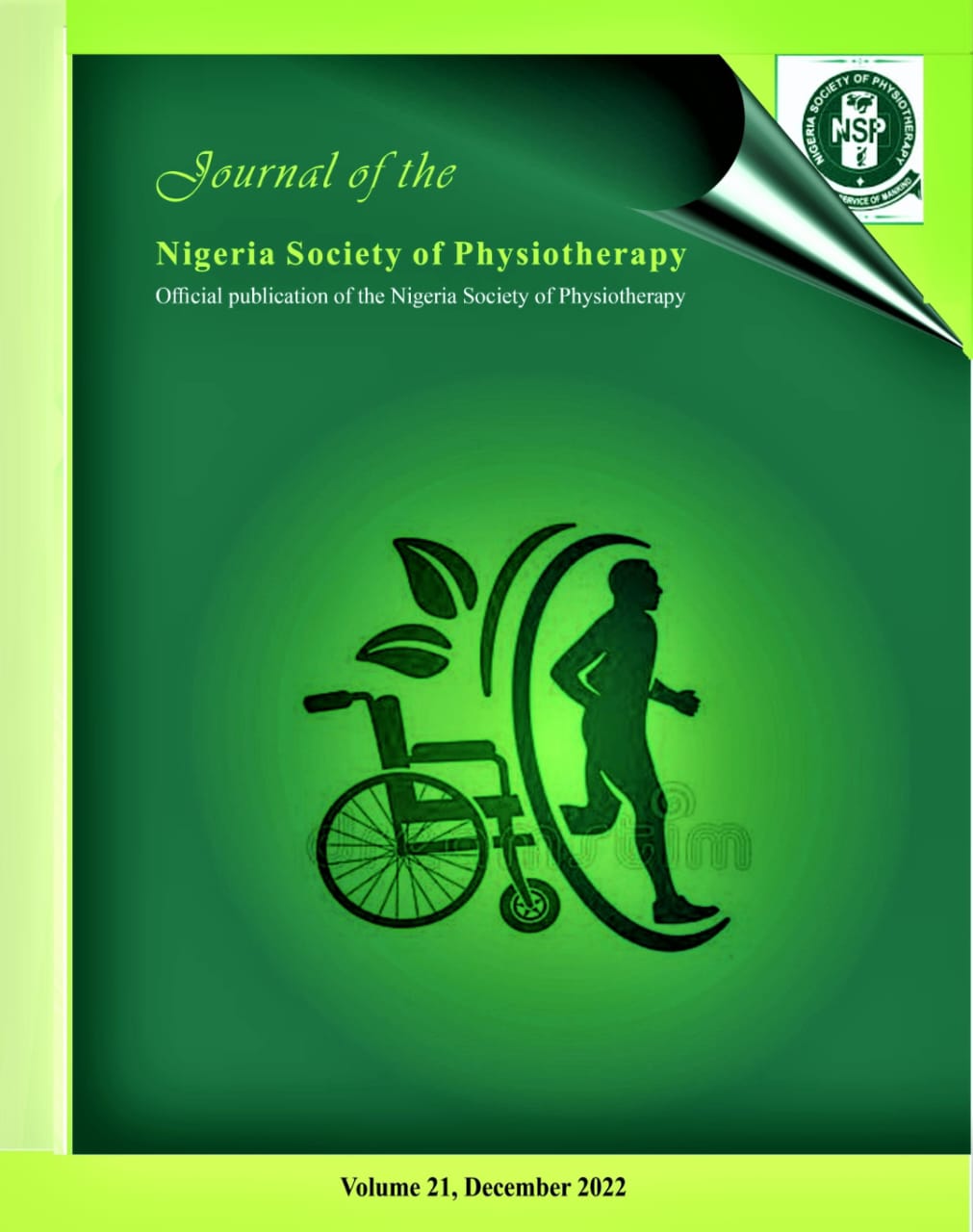 Journal of Nigeria Society of Physiotherapy (JNSP) 2022 edition, out and available. max-h-[350px]