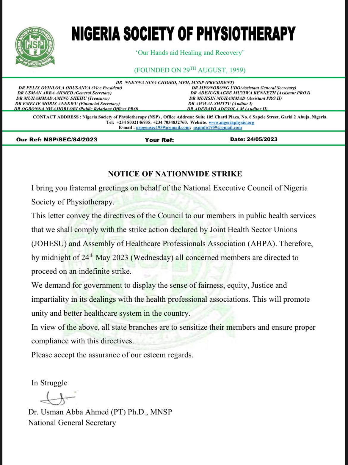 NOTICE OF NATIONWIDE STRIKE max-h-[350px]